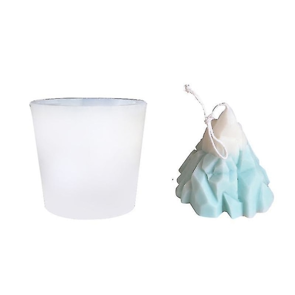 Candle Molddiy 3d Iceberg lysform, stearinlysfremstilling, aromaform, gør-det-selv silikoneform, juledekorative forme