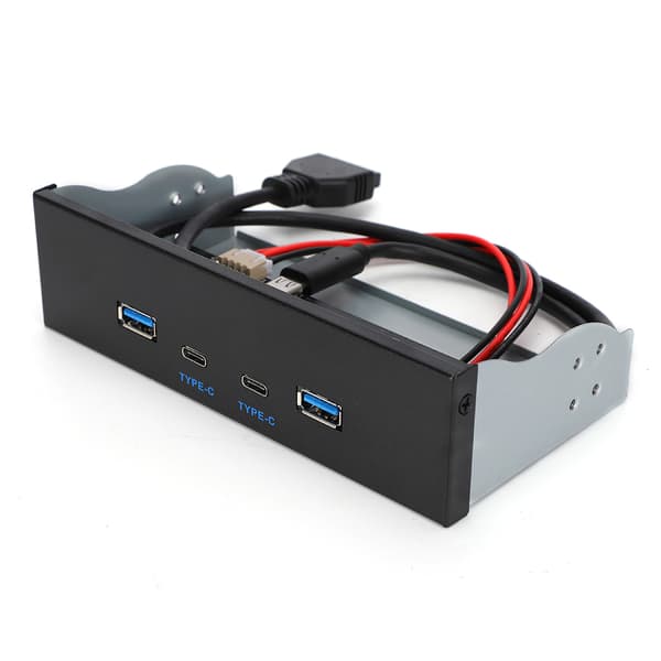 High-Speed ​​USB 3.1 Gen2 Frontpanel - 10G Optisk Enhed med USB 3.0, USB 2.0, Type C, Type E - Computerdele