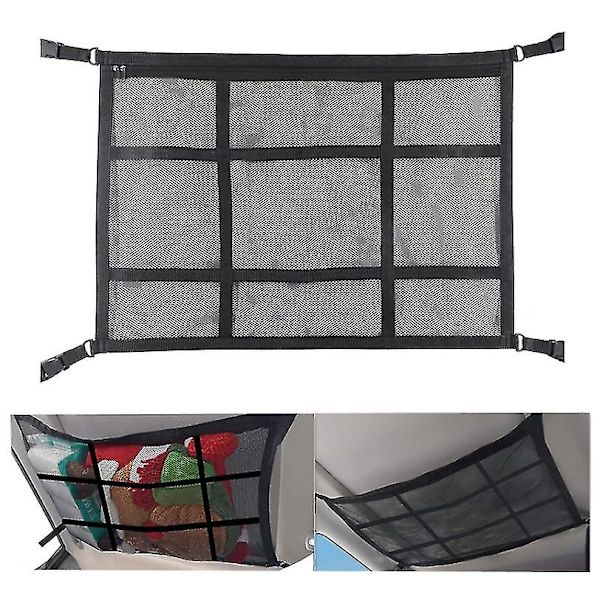 Car Ceiling Cargo Net Pocket Mesh Storage Bag Car Ceiling Organizer
