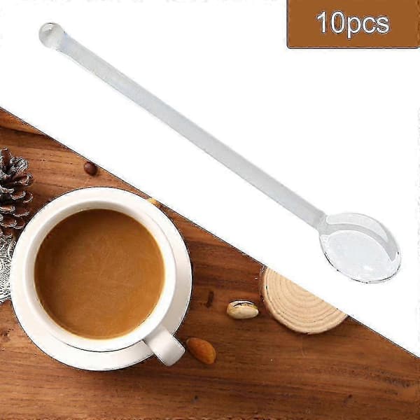 10x Glas Teskeer Tåler Opvaskemaskine Røreskeer Til Kaffe - JV Clear