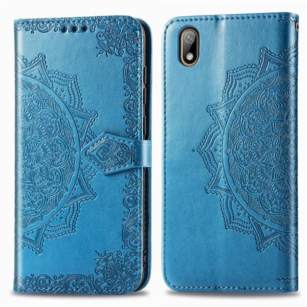 【BQ】Huawei Y5 (2019) - Pung etui Mandala - Blå Blå Blue Blå