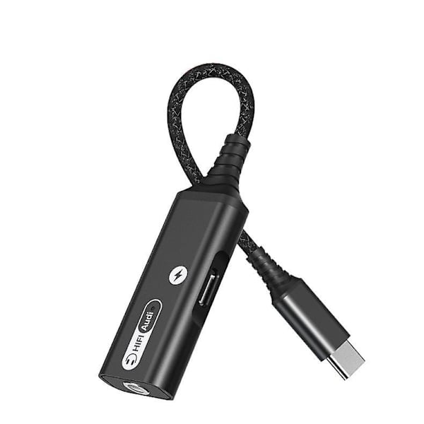 Typ två-i-ett adapterkabel Mobiltelefon Live Audio Laddningskabel 3,5 mm hörlursadapter Live Call K Song