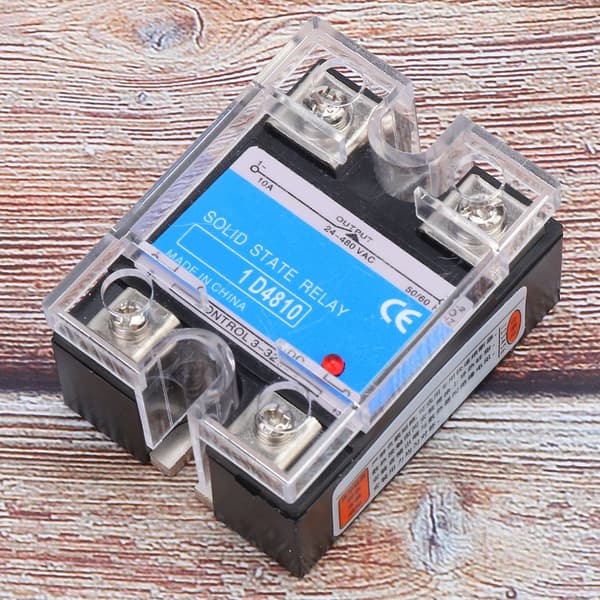 Solid State Relay 3-32VDC Input 24-480VAC Load DC AC SSR Elektrisk udstyr (BERM-1D 4810)