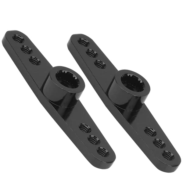 2 stk. 25T Aluminiumlegering CNC RC Styreservoarm Universal Pasform til 1/10 RC Bil Sort