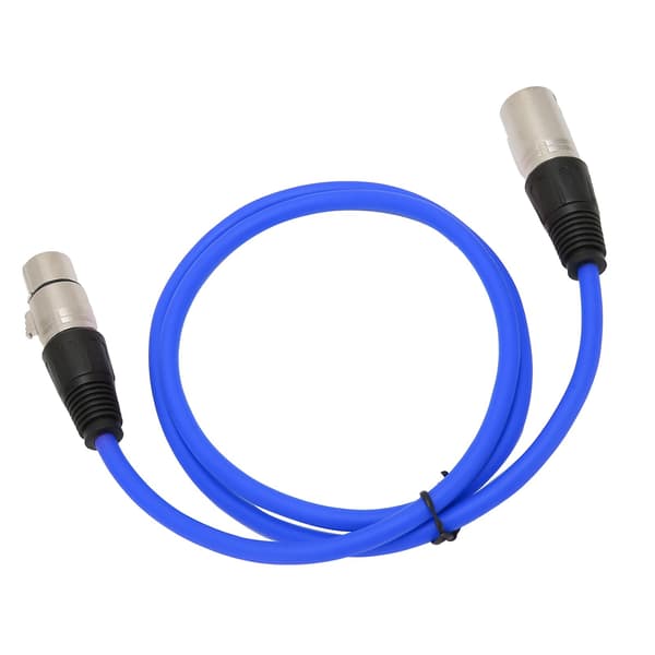 3-Pin Han til Hun Mikrofonkabel Holdbart Lydadapterkabel til Mikrofon Blå