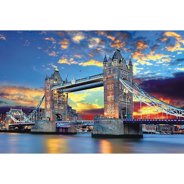 Puslespil med 1000 stykker Voksenpuslespil Genbrugsmateriale Puslespil Afslapning Meditation Tower Bridge