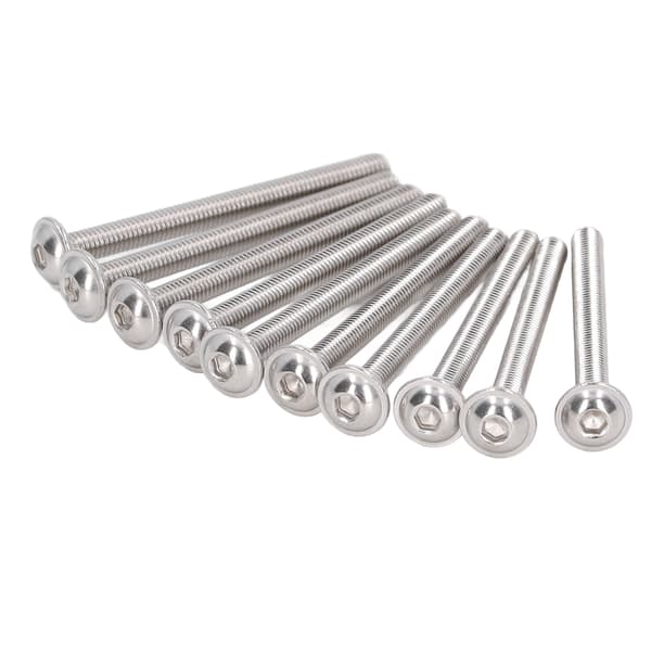 50 stk. Flangede knaphovedskruer A2‑70 Rustfrit stål Knaphoveder Socket Caps Bolte KitM3x30mm