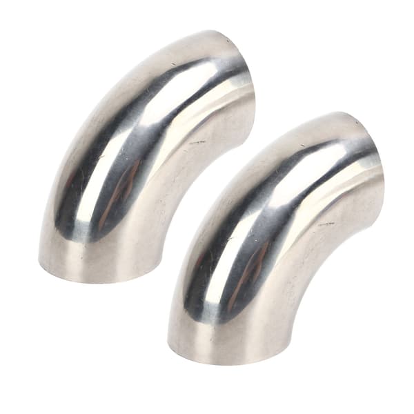 2 stk. 90 Graders Albue Wastegate Dump Valve Rør 1,5 tommer Rustfrit Stål Universal Pasform til Biler