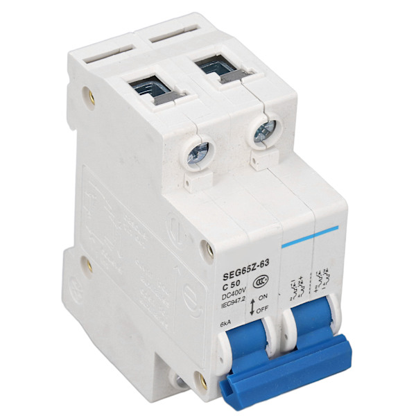 DC Miniature Strømafbryder 2P 6KA 400V Luftkontakt Solcelle PV System Panel Grid C50 50A