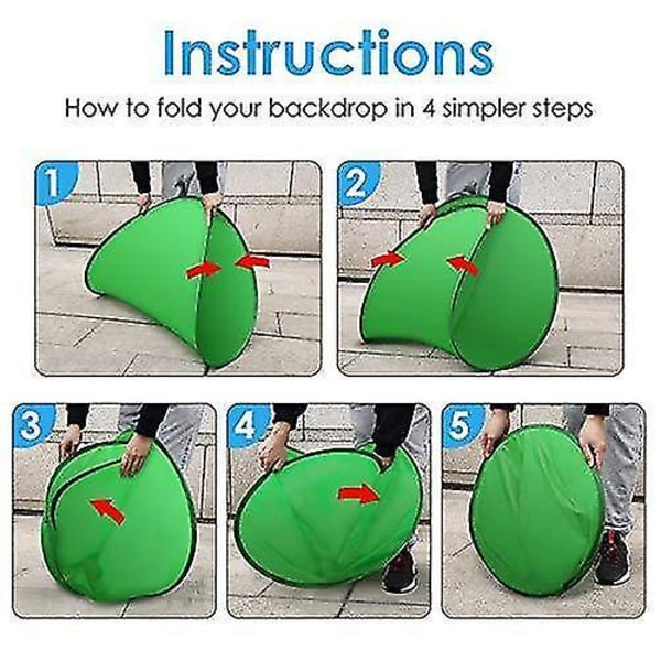 2021 Green Background Screen Portable 4.65ft For Photo Video Studio Family Daily Stool