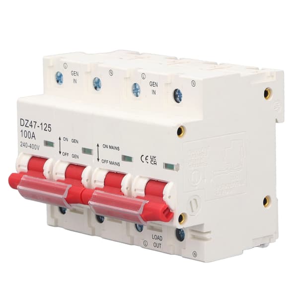 Dobbel Strøm Omkoblingsbryter 100A AC 240-400V Strømbryter Interlock