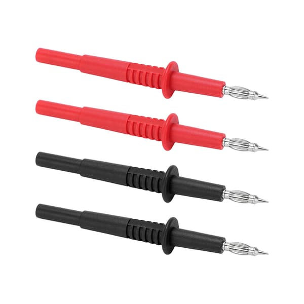 2-pack Multimeter Testprober PA Mässing Lantern Tip Testprober med 4mm Banankontakt för Bilsensorer