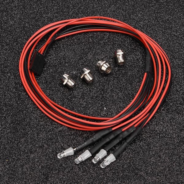 4 stk. LED-frontlykter for RC Drift Car-tilbehør