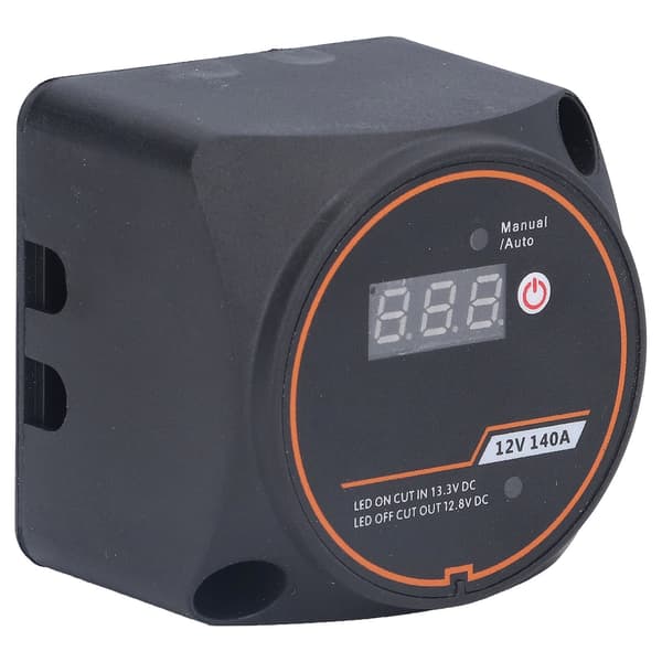 Dobbelt batterirelæ Split Isolator Vandtæt Digital Display 12V 140A til Bil Båd