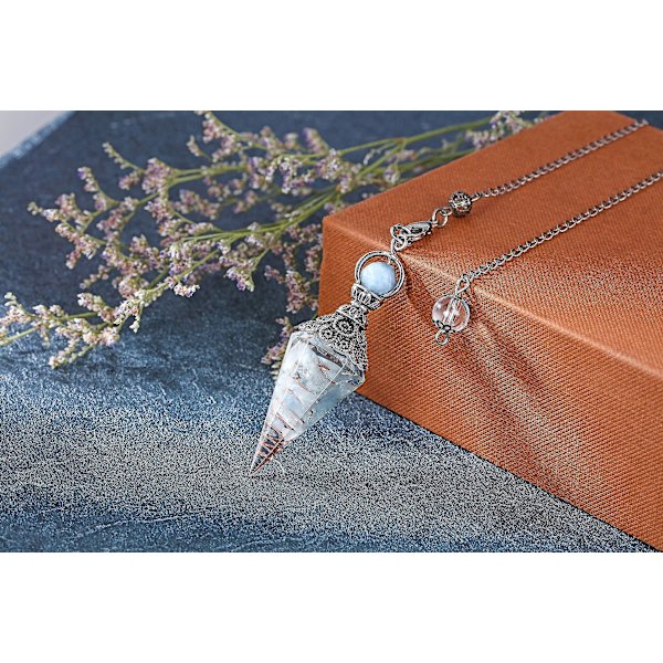 Chakra Krystal Pendulum Sekskantet Reiki Healing Krystal Points Ædelsten Dowsing Pendulum For Divination Skrige Wicca Aquamarine
