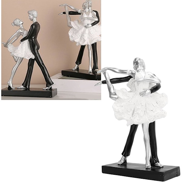 Par Ballettdans Skulptur Pardans Abstrakt statue Enkel stil Harpiks Moderne Dekorativ For Stue Kontor (ballettdans For To Personer) Ballet Dance for Two People