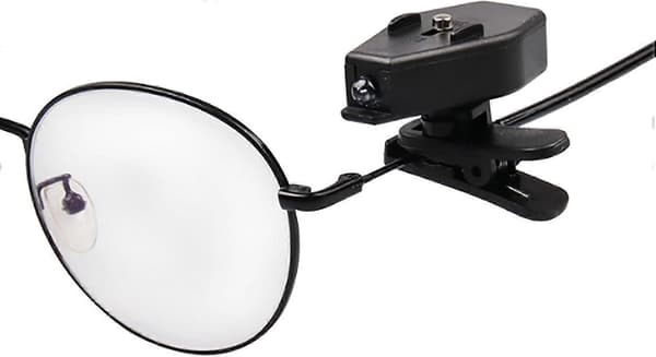 【BQ】Small LED Clip-on Light for Glasses, Rechargeable LED Lamp, Compact Size, Compatible with Most Glasses Frames, 1 Pair