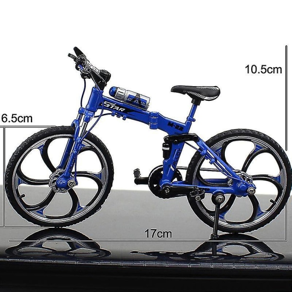 Hhcx-1:10 Scale Diecast Metal Bicycle Model City Folded Cycling Road Bike For Collection Toy Christmas Gifts Folded Bike Blue