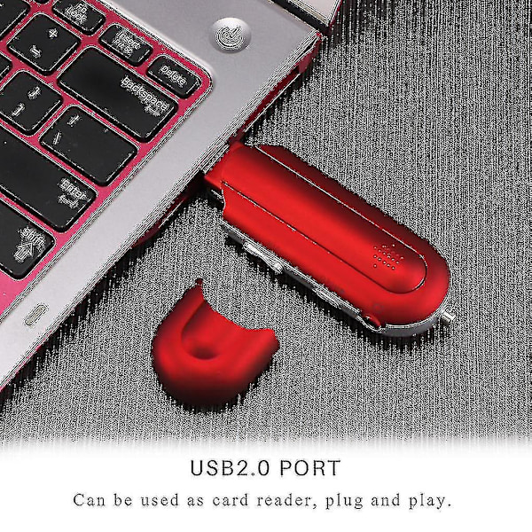 Bærbar usb mp3 musikafspiller, med digital lcd skærm Red