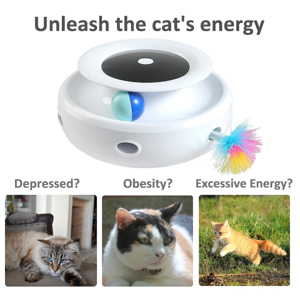 2-in-1-robotti Katze Elektrisch Spielen Mit Kugelbahn Mit 4 Austauschbaren Federn