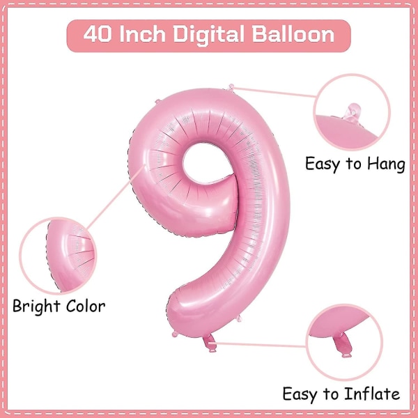 Tiffany Pink Helium Mylar digitaaliset ilmapallot 40 tuuman folioilmapallo syntymäpäiväjuhlat (tiffany pinkki,0 color 9