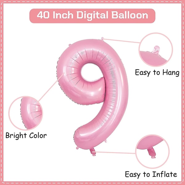 Tiffany Pink Helium Mylar digitale ballonger 40 tommers folieballongbursdagsfest(tiffany rosa,0 color 9