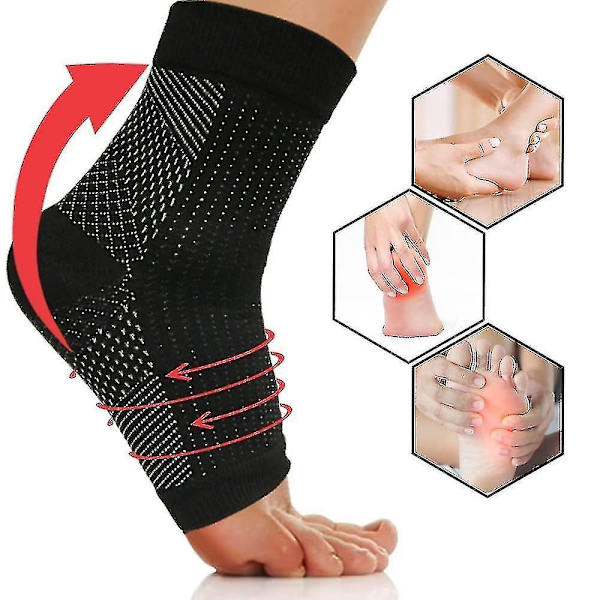 4 par neuropati kompressionsstrumpor Ankel Arch Support Skydda strumpor