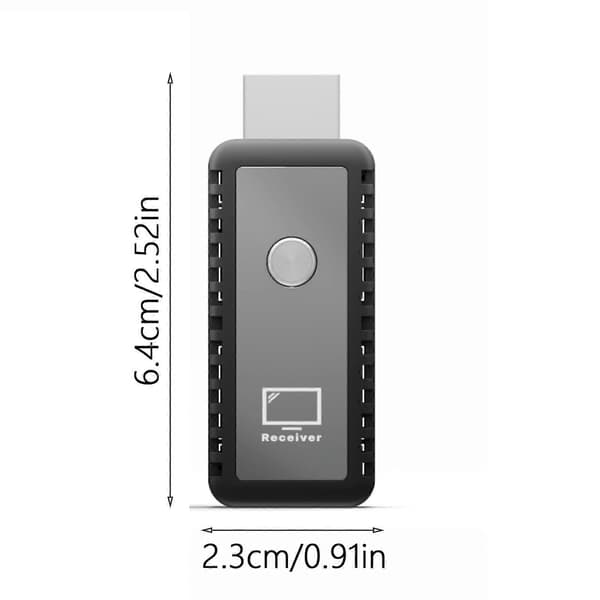 【BQ】Trådløs sender og mottaker 30m rekkevidde 4K dekoding 1080P utgang for strømming av video Black with adapter
