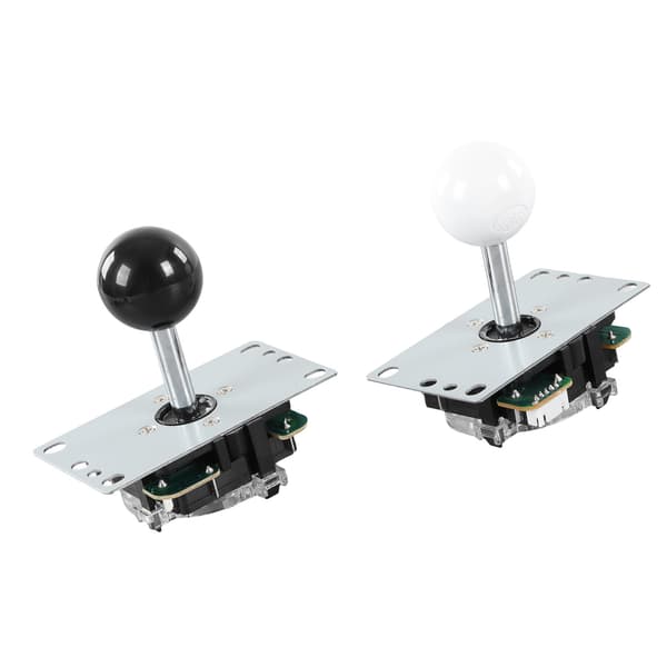 2 Spiller DIY Arkadesett USB Spillkoder Joystick Knappesett for Venner Sammenkomst Svart Hvit