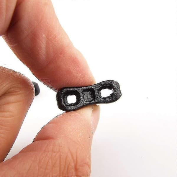 10 stk. sorte plasttovstrammere, 3 cm lange, til campingtelt