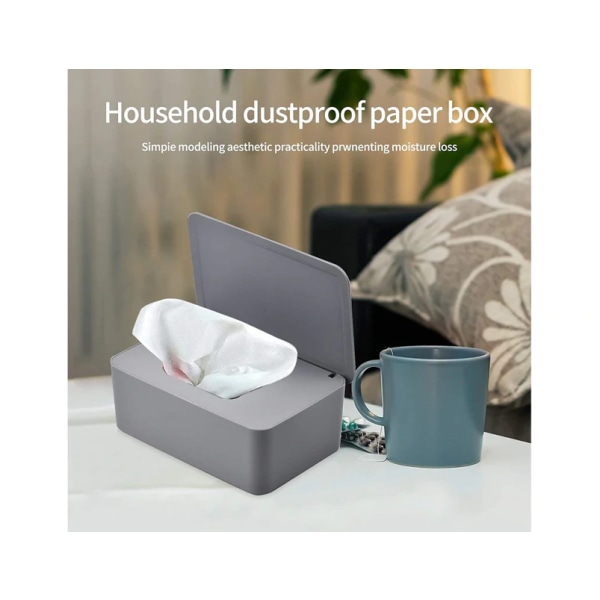 Baby Wipe Box, Wet Tissue Box, Wipes Dispenser Box Holder til Home Office Wet