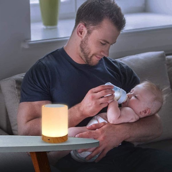 Led sengelampe, Dæmpbar Atmosfære Bordlampe Til Soveværelse Stue