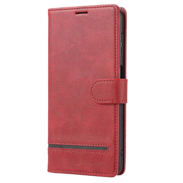【BQ】Classic Leather Wallet Case for Huawei Mate 20 Lite Red