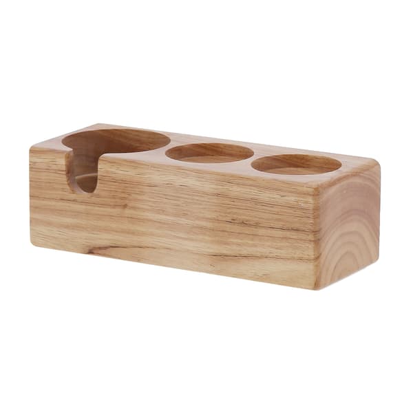 3-hulls kompositt tre kaffehåndtak holder stativ base kaffe tamper stativ for bar kaffebar