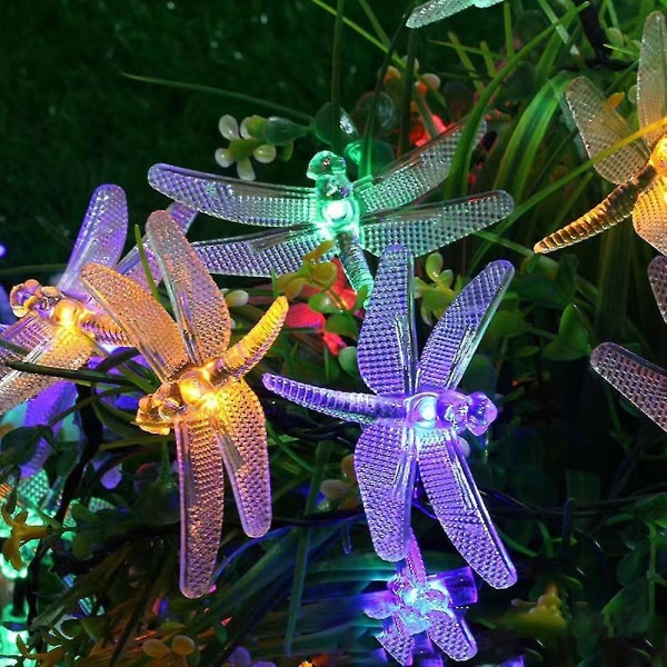 30 Dragonfly String Lights Solar Hegn Lights Udendørs Dekorative