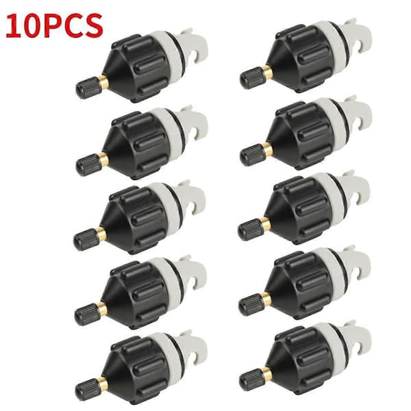 1-10 stk. luftventiladapter holdbar robåd kajak oppustelig pumpeadapter til SUP-board kajakdele tilbehør 10Pcs Black