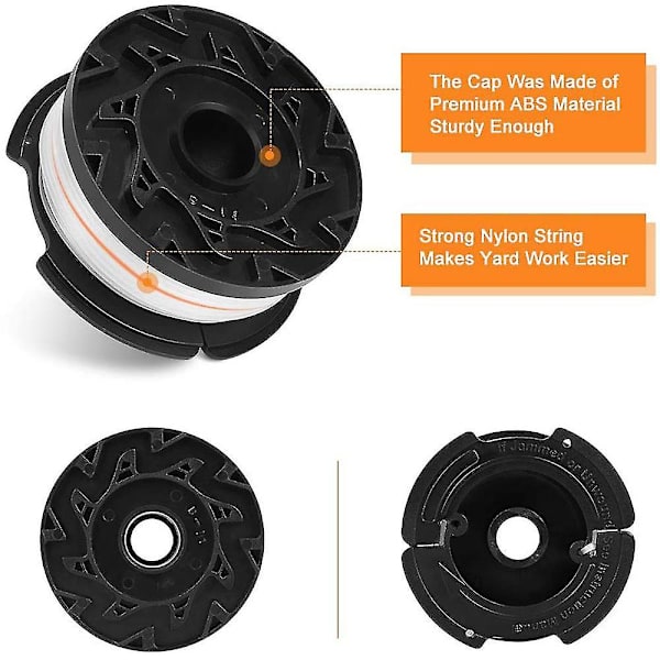 3/4/6 stk. Udskiftelige Påføres Black+decker Af-100 Trimmer Line spoler