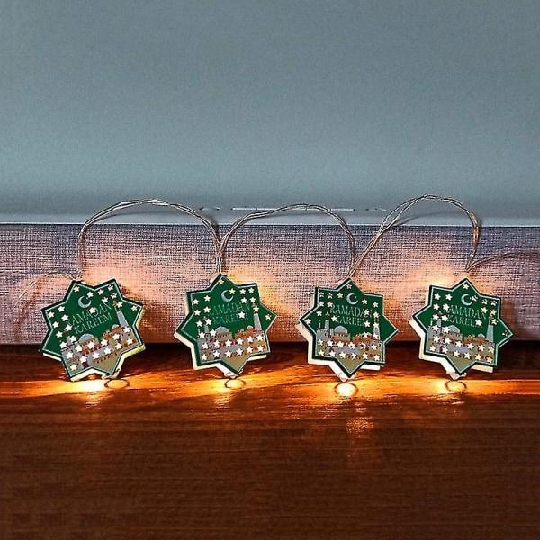 Ramadan Eid String Light Varm Hvid Atmosfære Eid Lanterne Lys Muslim Lamp Decor Hjem Fest Gave ZYCY05