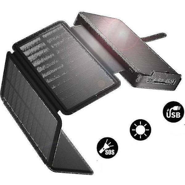 Trådlös Power Bank Solar Power Bank 10000mah Power Bank Power Bank med stor kapacitet blue