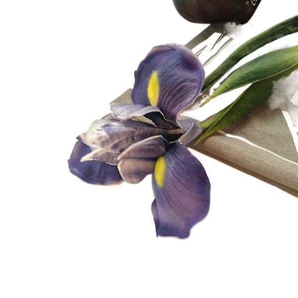 Imitasjon blomst irske ornamenter Pu Feel irsk iris kunstig falsk blomst bryllup dekorasjon blomst hjem White