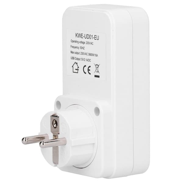 180V til 260V USB Smart Digital Nedtællingsur til Computer Telefonoplader