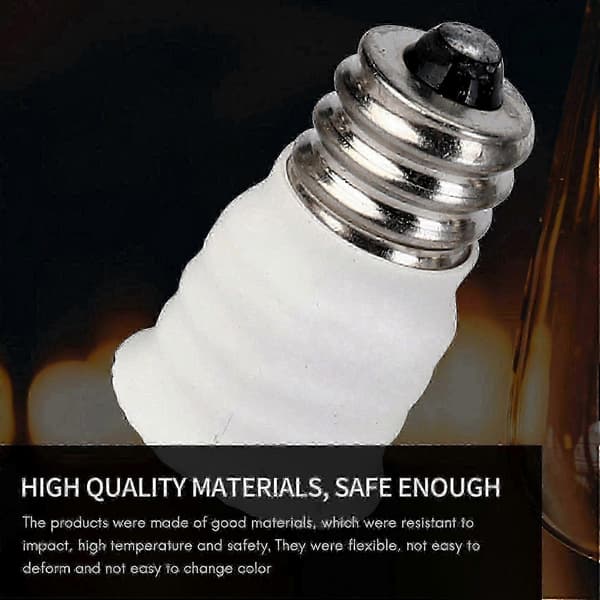 Lampeholderkonverter, anti-aging PBT-materiale, 6 stk. E12 til E14, LED-fatningsadapter