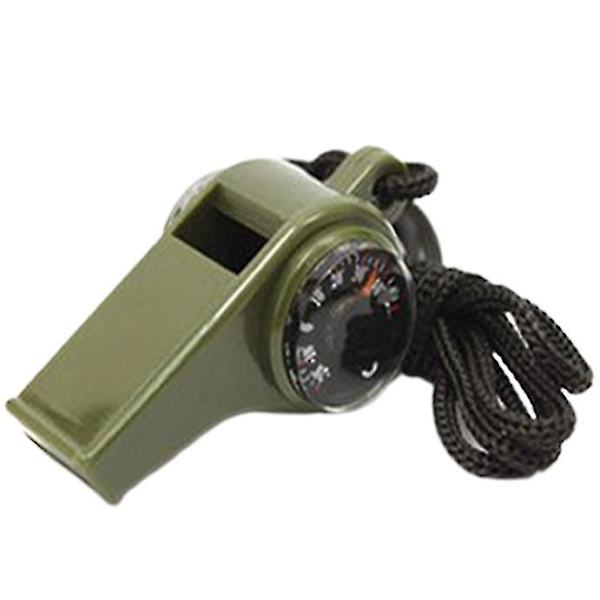 2-pack utomhus whistle kompass termometer 3 i 1 visselpipa överlevnad visselpipa fältträning överlevnadsverktyg
