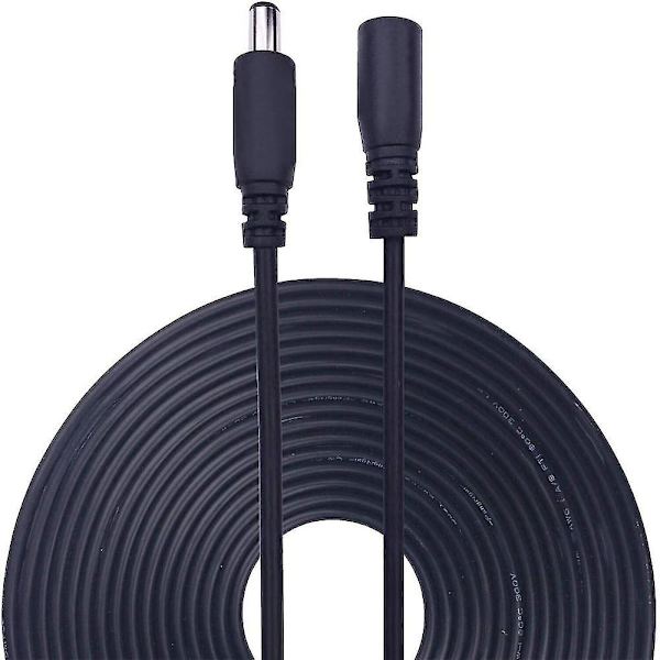 DC 12v Strømadapter Skjøteledning Skjøteledning 2M Sort 2M Black