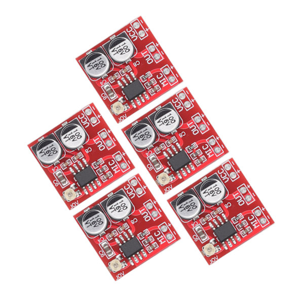 5-osainen elektreettimikrofonin vahvistinmoduuli säädettävällä vahvistuksella LM386 20-200x DC4V-12V