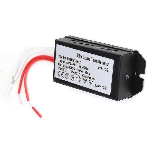 【BQ】220V til 12V Elektronisk Transformator - 20W til 160W Spenningsomformer Strømforsyningsdriver for Halogenlamper 120W