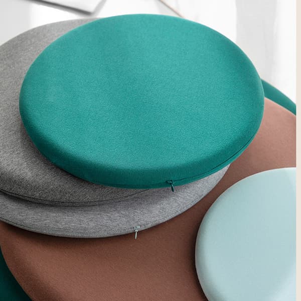 Rund Memory Foam -kudde Bekväm Andas Vadderad Cover Tvättbar matta För Hem Sovrum Vardagsrum Light Grey Light Grey 30cm