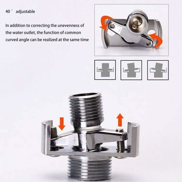 Copper Straw, Angle Adjustment, Shower Head, Curved Foot, Eccentric Screw, Faucet Accessories
