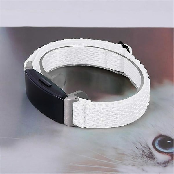 【BQ】Compatible Wave Pattern Woven Nylon Strap for Fitbit Inspire 3 - Replacement Band White