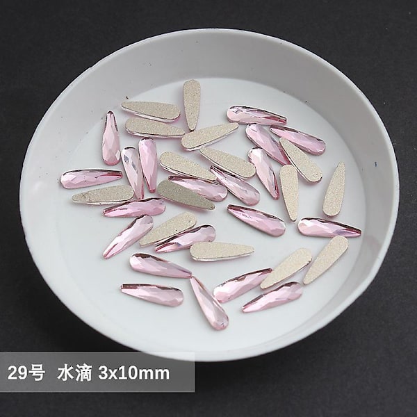 Tukku Vaaleanpunainen Multi Style Tasainen Selkä Kynsi Strassikivi Erikoismuotoiset kristallit Nail Art Stones 3D Henkilökohtainen koristelu 29-100pcs